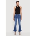 thumbnail image 1 of Women's Mid Rise Stretchy Carpenter Flare Leg Jeans, 1 of 5