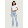 thumbnail image 1 of Women's Mid Rise Stretchy Carpenter Flare Leg Jeans, 1 of 4