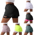 thumbnail image 1 of Women's Mid-Waist Breathable Running Shorts with Liner, Quick Dry Compression Shapewear, Athletic Mesh Inner Shorts, Fits for Yoga, Training, Gym, | TruBelle,Yellow M, 1 of 4