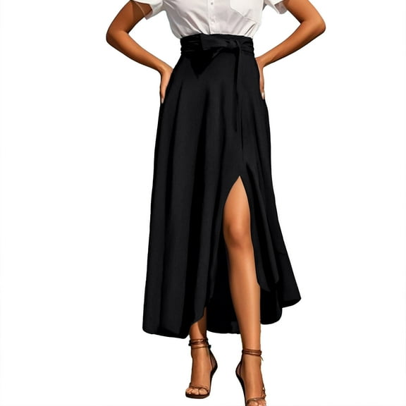 Women's Mid Waist Cargo Stretch Wide Leg Jeans - Polyester Casual Denim Pants, XS-XXL