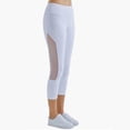thumbnail image 1 of Women's Mid Waist Side Mesh Dry Fit Workout Capri Leggings with Inner Pocket, 1 of 6