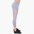 thumbnail image 1 of Women's Mid Waist Side Mesh Dry Fit Workout Capri Leggings with Inner Pocket, 1 of 6