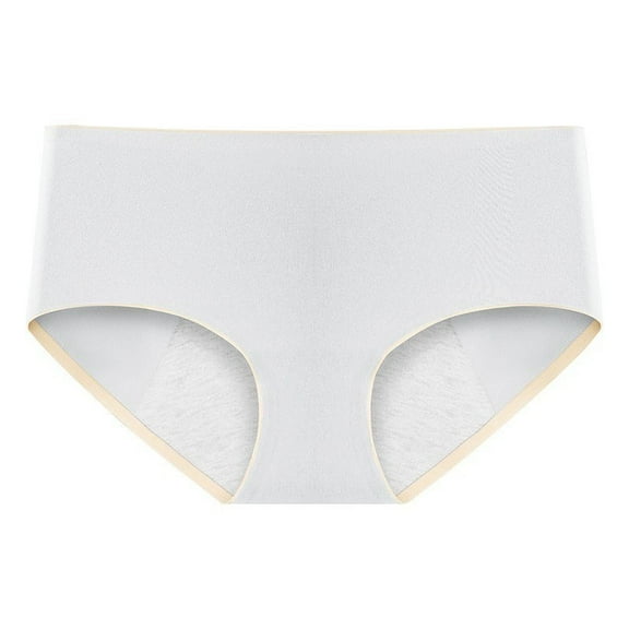 Women's Mid Waist Underwear Non File, Large Size, Pure Leakproof, Organic Absorbent Lined Panties