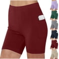 thumbnail image 1 of Women's Mid Waist Yoga Leggings with Side Pockets, Tummy Control Compression Workout Pants, Soft Stretchy Activewear for Running, Gym, Fitness & Daily Wear, Comfortable Sport, 1 of 6