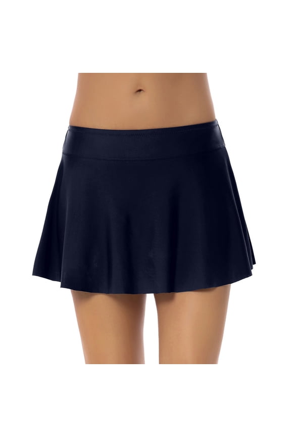 Women's Mid Waisted Bikini Bottoms Swim Briefs Beach Stretch Tights Culottes Girls Bikini Bottoms Womens Long Swim Shorts Swimsuit Skirt Cover up Swim Bottoms for Women plus Size 3x Womens plus