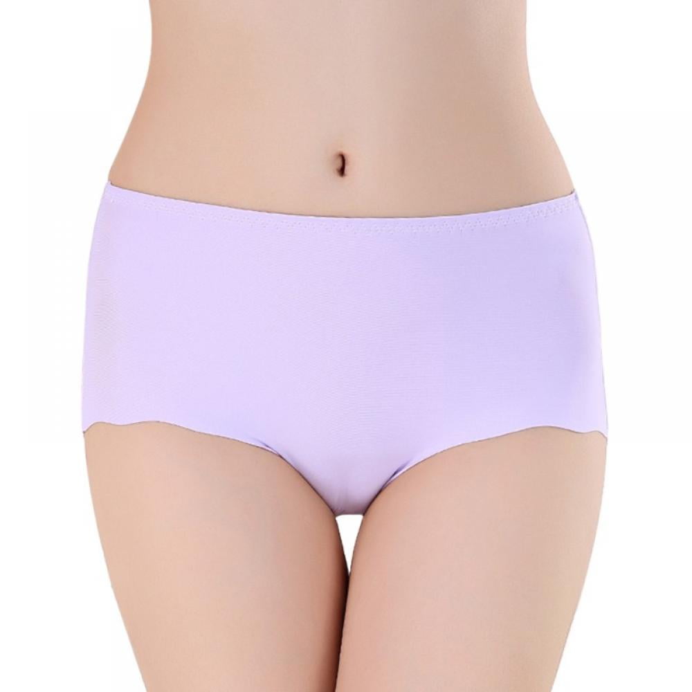 Women's Mid Waisted Cotton Underwear Soft Full Briefs Ladies