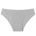 thumbnail image 1 of Women's Mid-Waisted Ribbed Briefs Solid Color Seamless Cotton Underwear Briefs Women Panties Gray M, 1 of 2