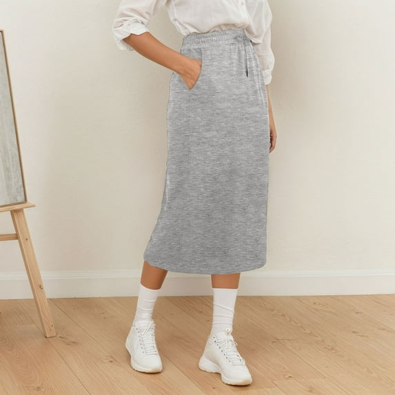 Women's Midi Skirt Drawstring High Waist Sweat Skirts With Pockets plus Size Tennis Skirt Satin Mini Skirt Denim Mini Skirt Split Skirt Skirts for Party Too Too Skirt for Women Yoga Skirt Girls Sequin