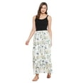 thumbnail image 1 of Women's Midi Skirts Floral A-Line Printed Ladies Skirts for Summer, White, 1 of 7