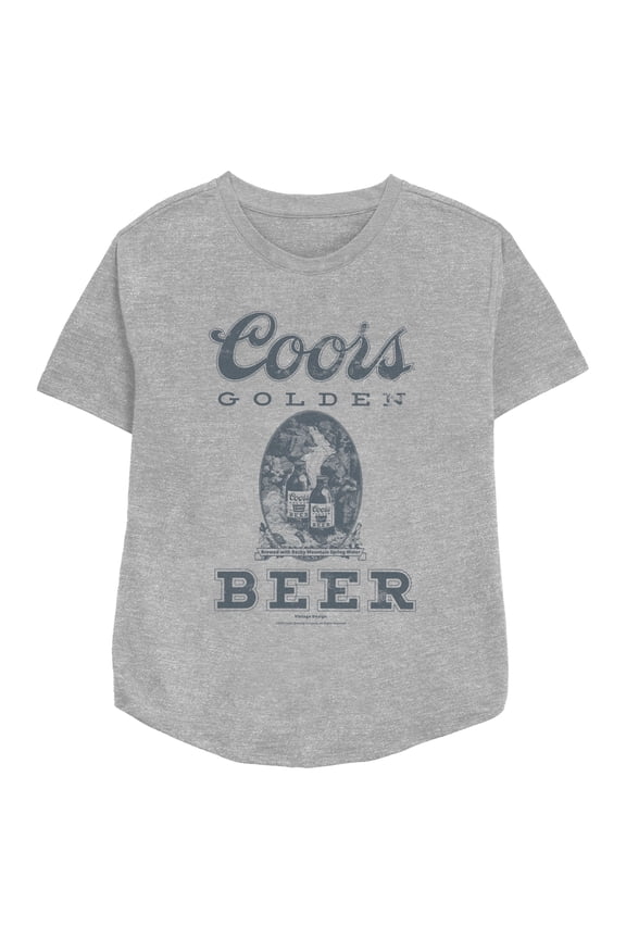 Women's Miller High Life Distressed Logo Graphic Tee Athletic Heather Small