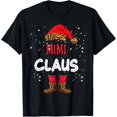 thumbnail image 1 of Women's Mimi Claus Plaid Leopard Christmas Xmas Family T-Shirt, 1 of 4
