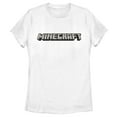 thumbnail image 1 of Women's Minecraft Classic Logo White  Graphic Tee White X Large, 1 of 4