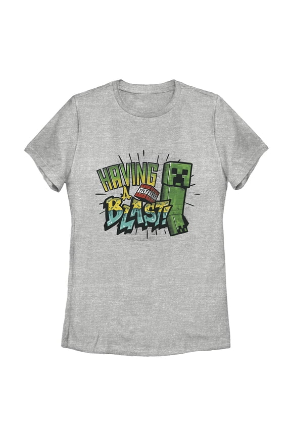 Women's Minecraft Having a Blast Graphic Tee Athletic Heather X Large