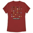 thumbnail image 1 of Women's Minecraft Item Collection  Graphic Tee Red Medium, 1 of 4