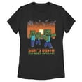 thumbnail image 1 of Women's Minecraft Sun's Down Zombies Around Graphic Tee Black Large, 1 of 4