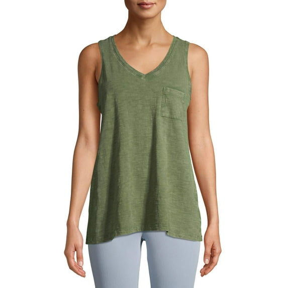 Women's Mineral Wash Pocket Tank Top