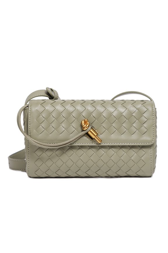 Women's Mini KL928 Handwoven Bag Simple Style Shoulder Crossbody Bag Trendy Fashion Small Square Bag, Casual Daily Use Accessory