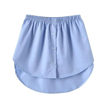 Women's Mini Underskirt with Shirt Extension - Buttoned and Layered for Skirt Sweep