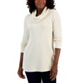 thumbnail image 1 of Women's Mini Waffle Cowlneck top Pebble M, 1 of 1