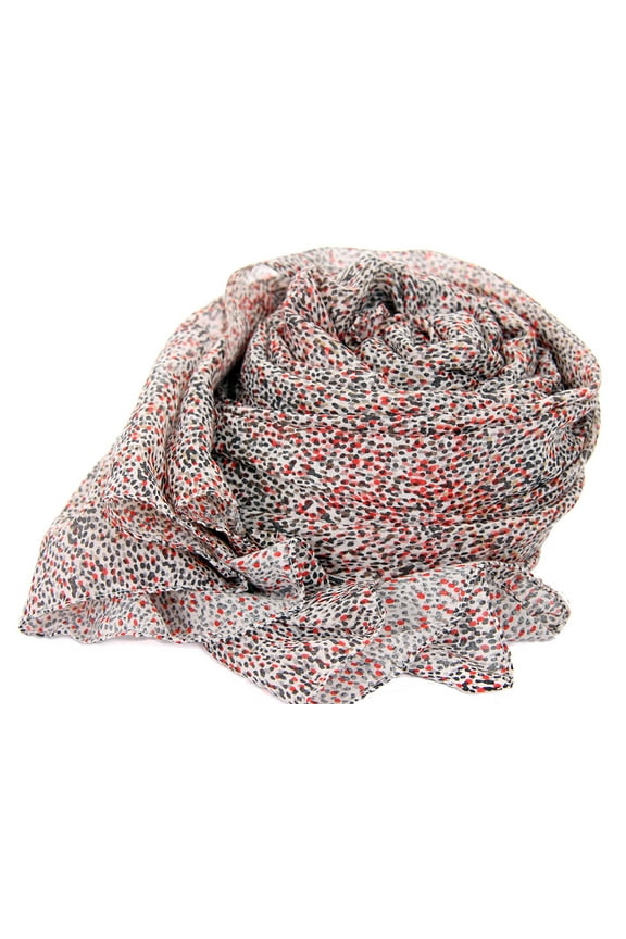 Women's Miniature Dots Polyester Scarf Black/Orange Scarf Wrap 40 x 70 inches