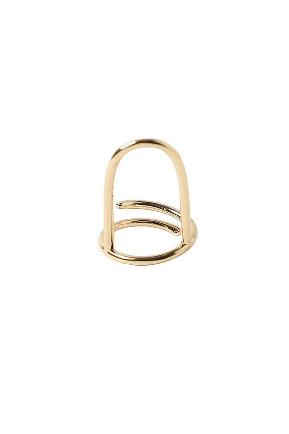 Women's Minimal Nail Ring - Champayne Gold