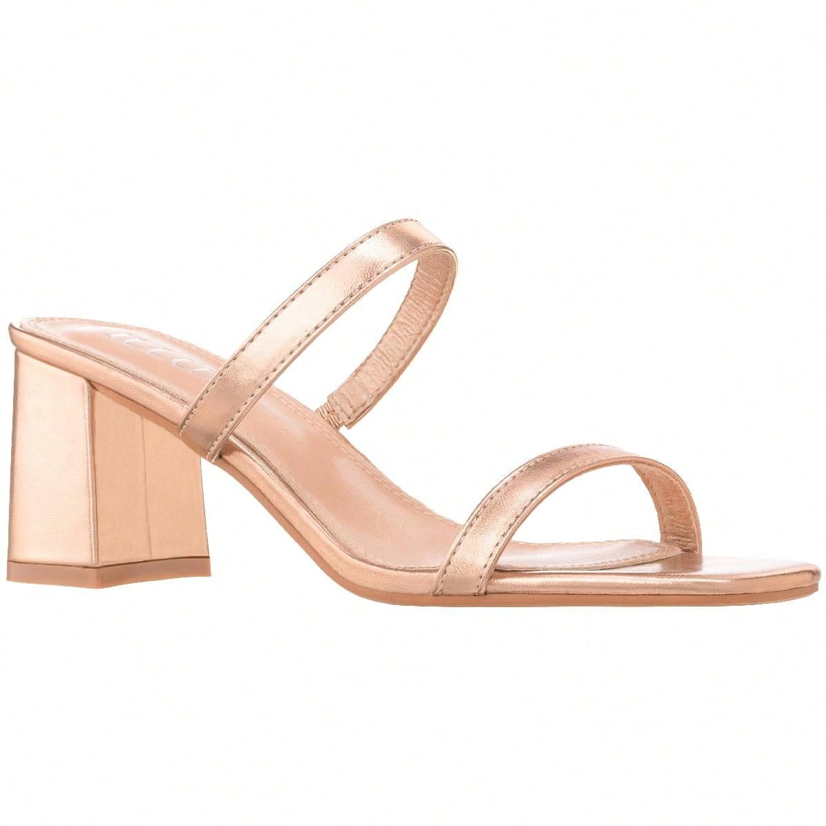 Women's Minimalist Chunky Heeled Mule Sandals Fashionable Elegant