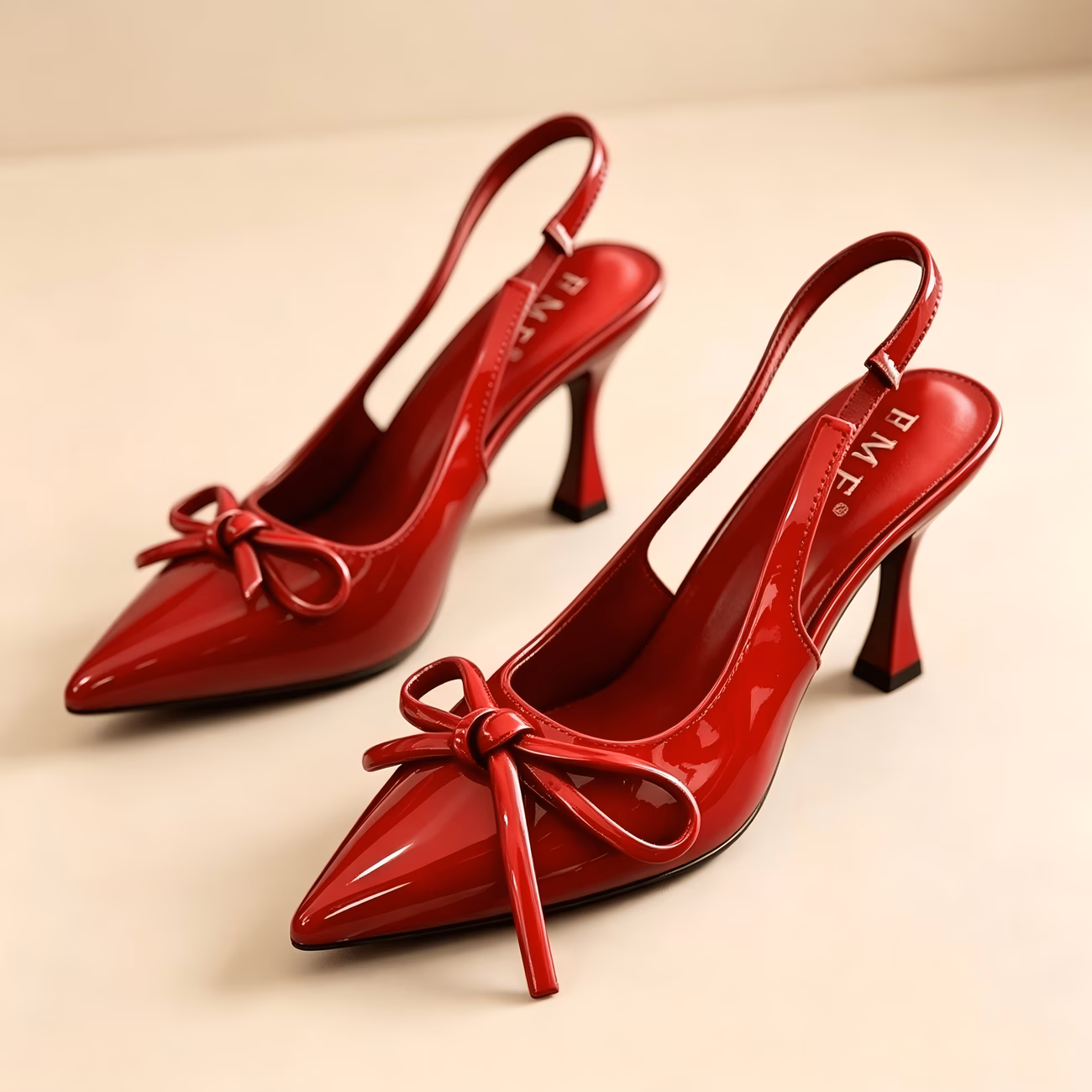 Women's Minimalist Pointed-Toe High-Heel Sandals, Patent Leather Thin Heel Peep-Toe Shoes, Elegant Footwear for Work and Dates, Leg-Lengthening Design, Available in Black, White and Red