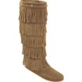 thumbnail image 1 of Women's Minnetonka 5 Layer Fringe Boot Taupe Suede 8 M, 1 of 5