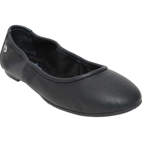 Minnetonka Women's Suede Anna Ballerina Flat, Black 9