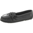 thumbnail image 1 of Minnetonka Women's Deerskin Soft-T Moccasin,Black Deerskin,7.5 M US, 1 of 5