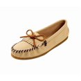 thumbnail image 1 of Minnetonka Women's Deerskin Soft-T Moccasin,Champagne Deerskin,6.5 M US, 1 of 5
