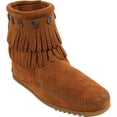 thumbnail image 1 of Minnetonka Double Fringe Side Zip Boots Brown, 1 of 5