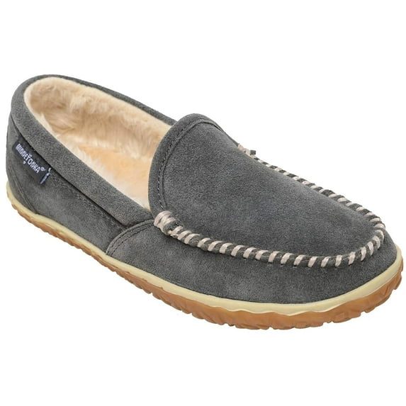 Minnetonka Womens Tempe Moccasin, Grey, Size 7 Wide