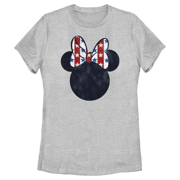 Women's Minnie Mouse Americana Bow Logo Graphic T-Shirt