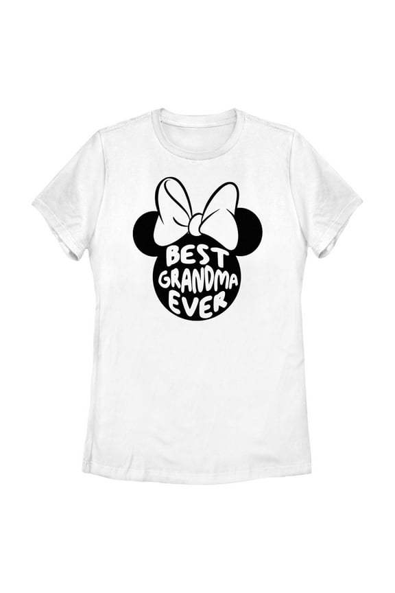 Women's Minnie Mouse Best Grandma Ever Ears  Graphic T-Shirt