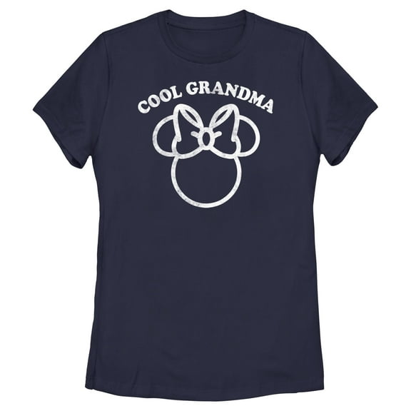 Women's Minnie Mouse Distressed Cool Grandma  Graphic T-Shirt