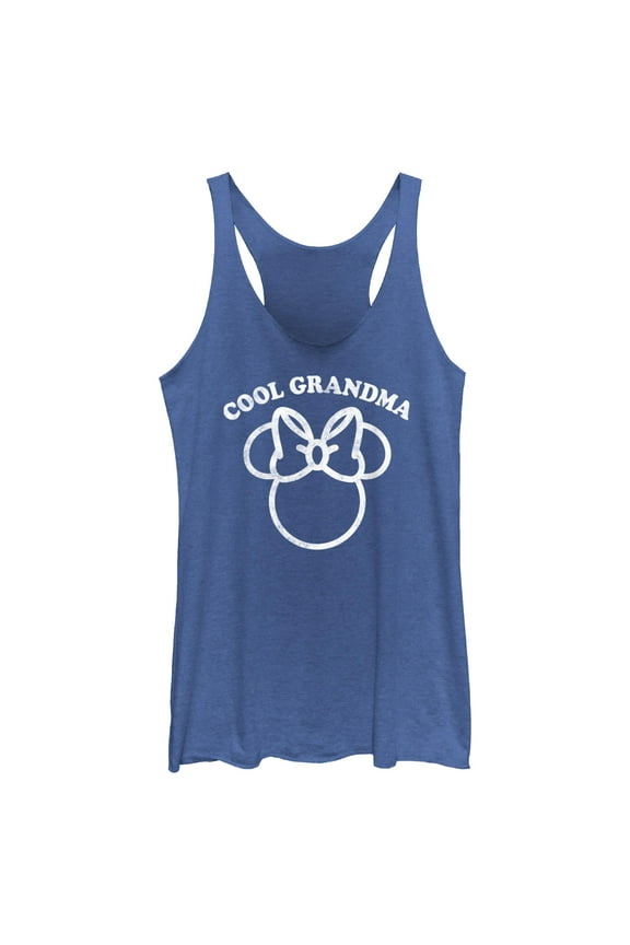 Women's Minnie Mouse Distressed Cool Grandma  Racerback Tank Top