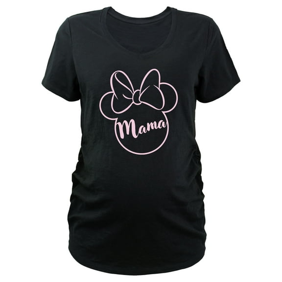 Women's Minnie Mouse Mama Silhouette Graphic Maternity T-Shirt