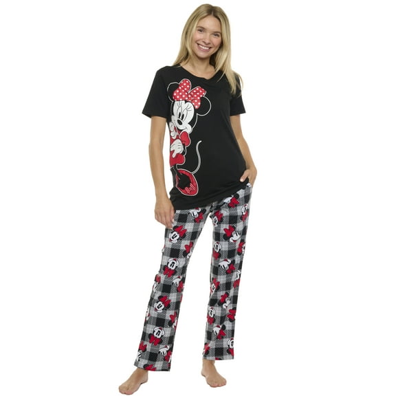Women's Minnie Mouse T-Shirt and Pajama Pants 2-Piece Sleepwear Set
