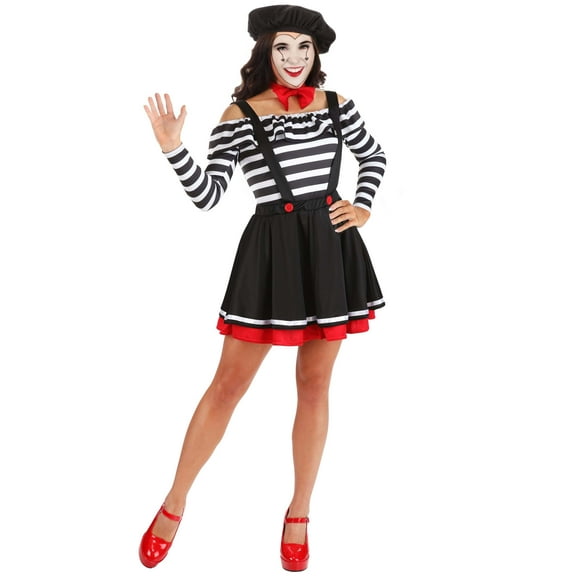 Women's Mirthful Mime Costume Dress