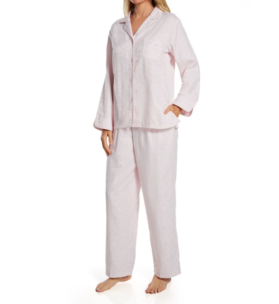 Satin pajamas with discount brushed cotton lining