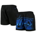 thumbnail image 1 of Women's Mitchell & Ness Black Philadelphia 76ers Big Face 4.0 Mesh Shorts, 1 of 3