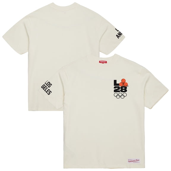 Women's Mitchell & Ness Cream LA28 x NBA All-Star Game T-Shirt