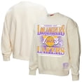 thumbnail image 1 of Women's Mitchell & Ness Cream Los Angeles Lakers Oversprayed Pullover Sweatshirt, 1 of 3