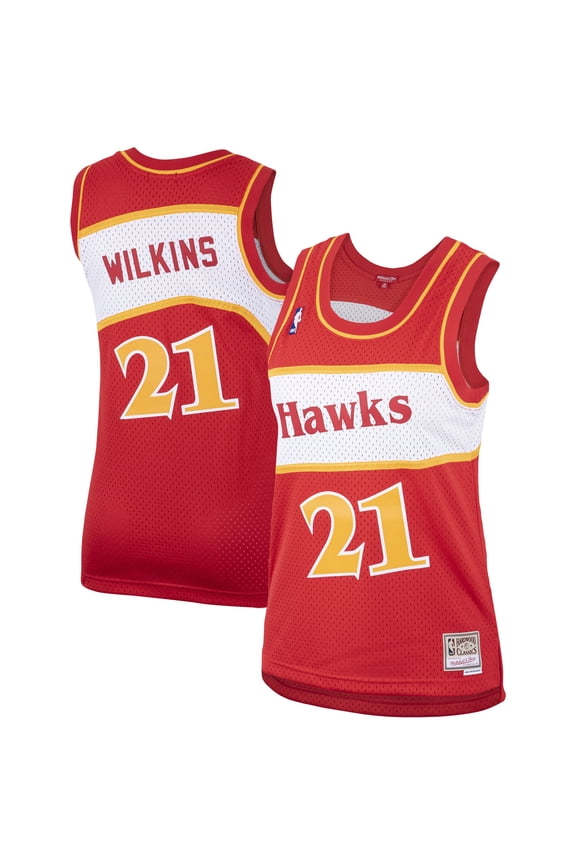 Women's Mitchell & Ness Dominique Wilkins Red Atlanta Hawks Hardwood Classics Swingman Jersey
