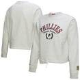 thumbnail image 1 of Women's Mitchell & Ness Heather Gray Philadelphia Phillies Cropped Toggle Pullover Sweatshirt, 1 of 7