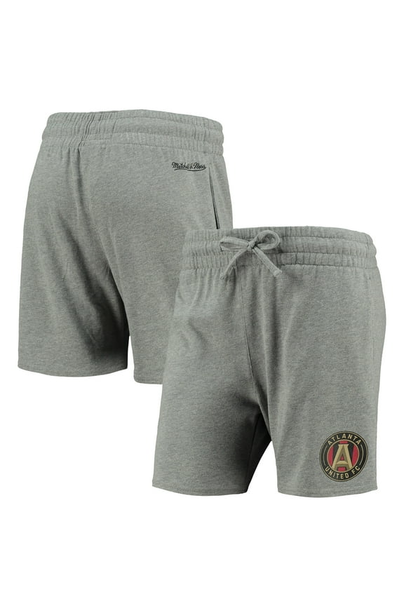Women's Mitchell & Ness Heathered Gray Atlanta United FC Logo Shorts