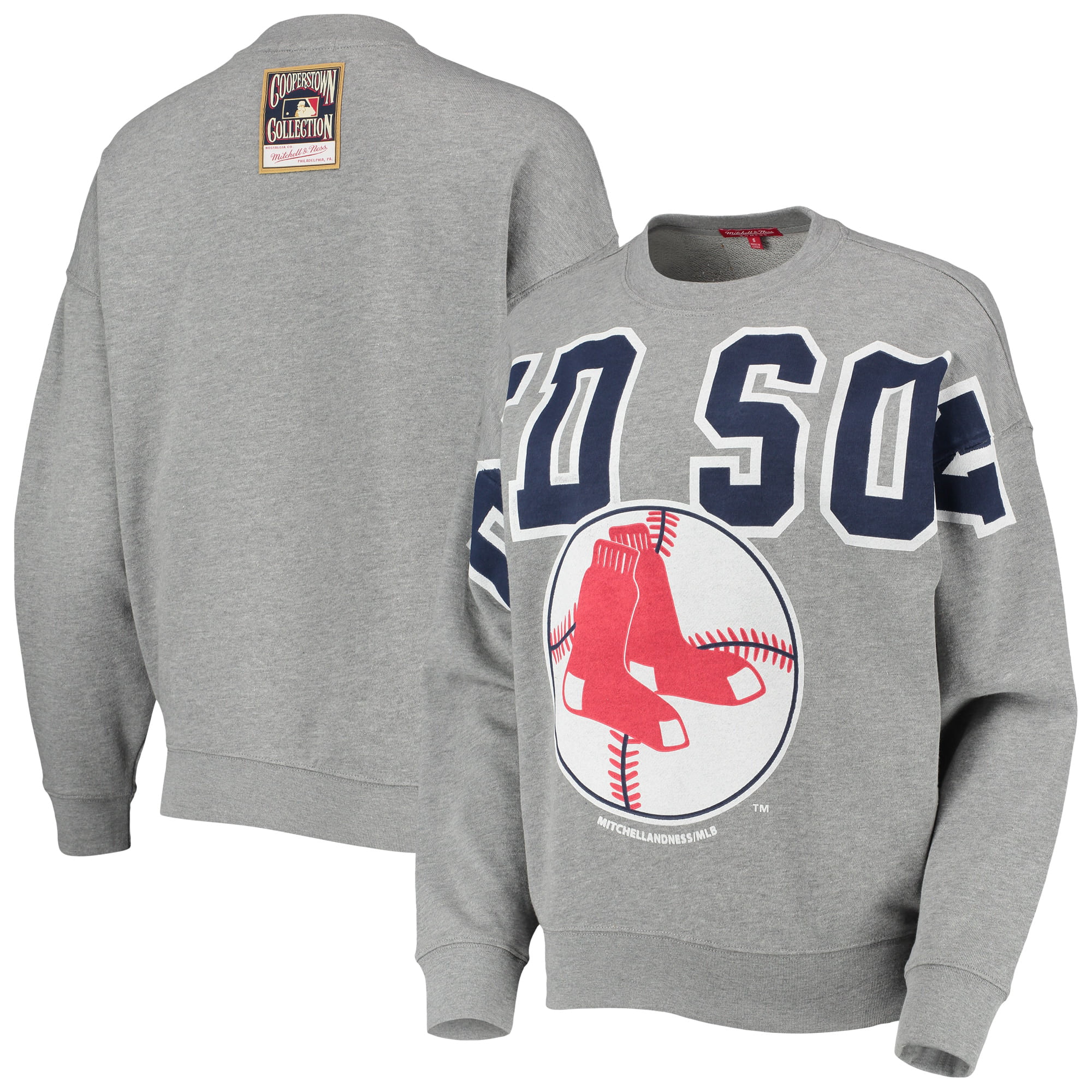 Women's Mitchell & Ness Heathered Gray Boston Red Sox Cooperstown