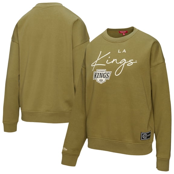 Women's Mitchell & Ness Hunter Green Los Angeles Kings Fleece Sweatshirt