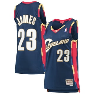 Lebron James Cleveland Cavaliers Mitchell and Ness Men's Navy  Throwback Jesey Medium : Sports & Outdoors